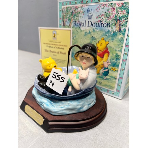 555N - Royal Doulton 'Winnie the Pooh - The brain of Pooh' (no. 1162) with certificate and box