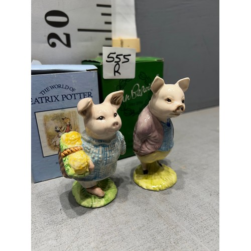 555R - Beswick 'Pigling bland + Beswick 'Little Pig Robinson' both boxed