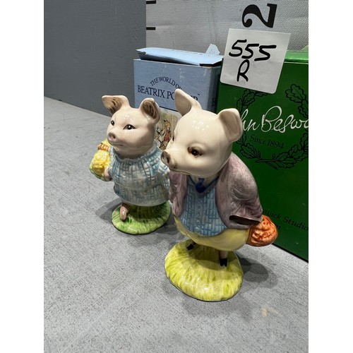 555R - Beswick 'Pigling bland + Beswick 'Little Pig Robinson' both boxed