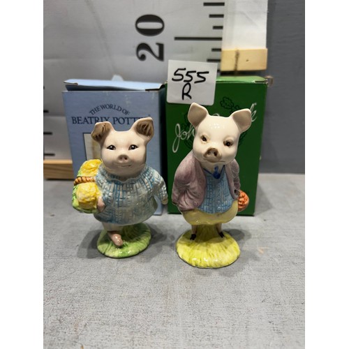 555R - Beswick 'Pigling bland + Beswick 'Little Pig Robinson' both boxed