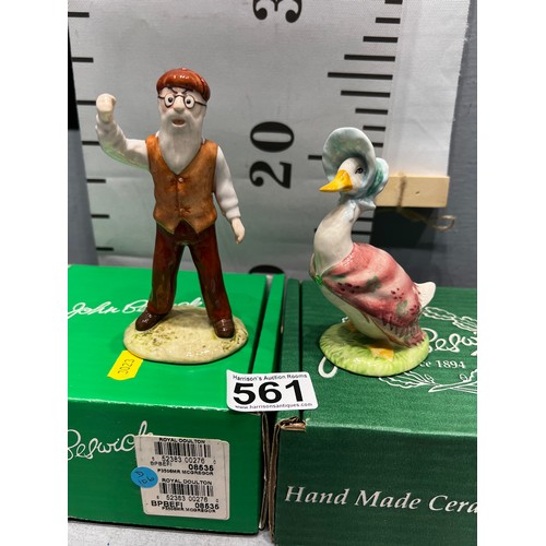 561 - Beswick Mr McGregor + Beswick Jemima Puddle Duck gold. both boxed