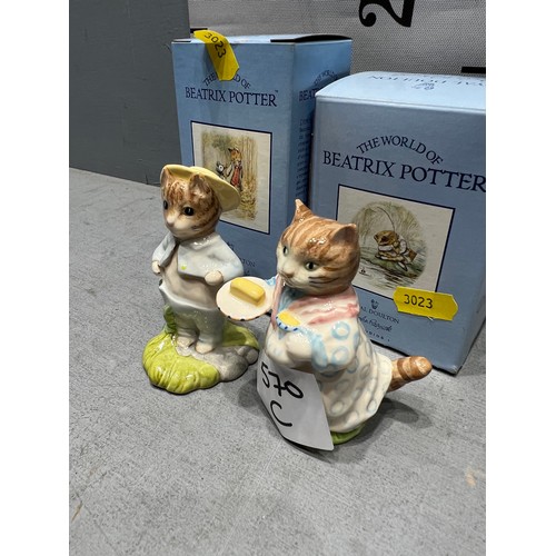 570C - Beswick Beatrix Potter 'Tom Kitten in the Rockery' + Beswick 'Mrs Ribbly' both boxed