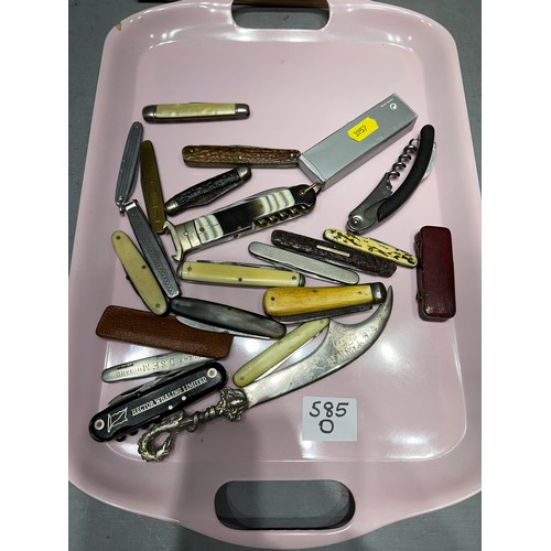 585O - Tray assorted pen knives (tray not inc)