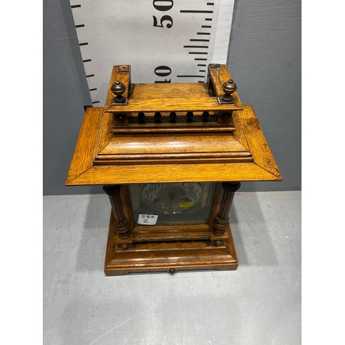 585Z - Antique Oak cased Victorian Bracket clock