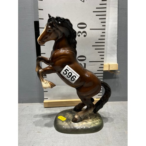 596 - Beswick Rearing horse no.1014 a/f