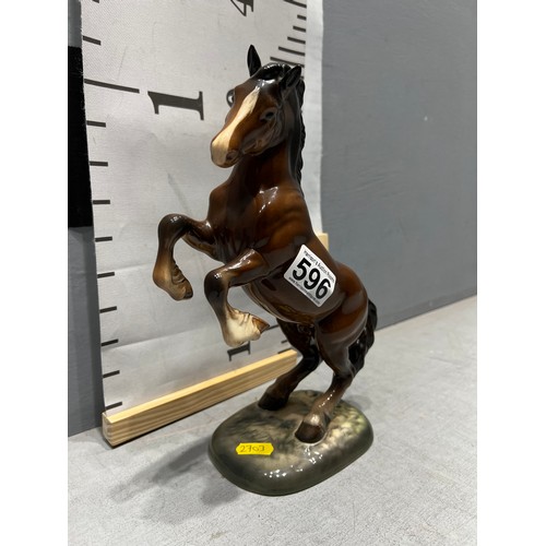 596 - Beswick Rearing horse no.1014 a/f