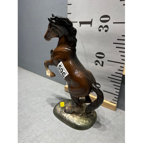 596 - Beswick Rearing horse no.1014 a/f