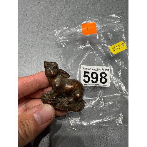 598 - Chinese bronze rat