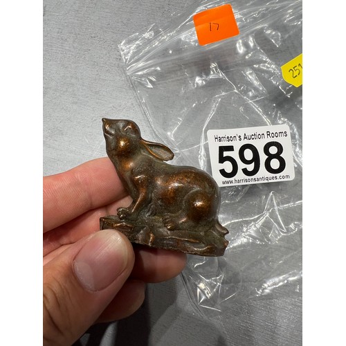 598 - Chinese bronze rat