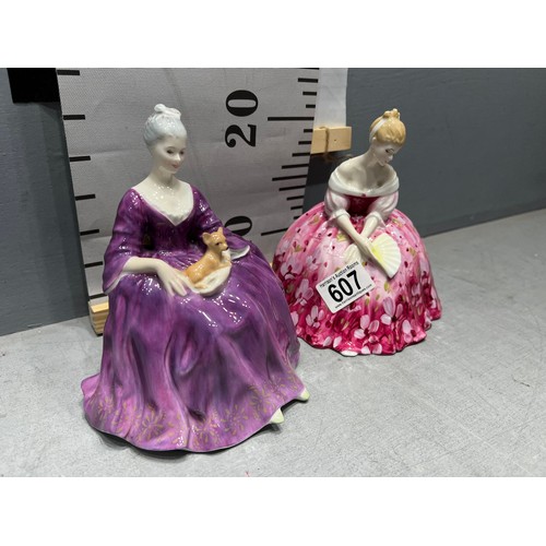 607 - 2 Royal Doulton figures. Charlotte + Victoria