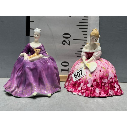 607 - 2 Royal Doulton figures. Charlotte + Victoria