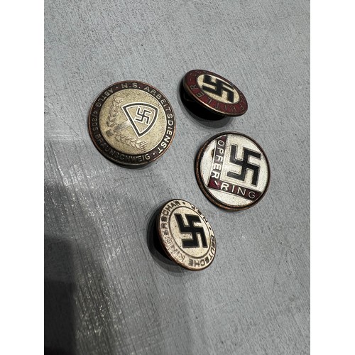 629 - 4 reproduction Nazi badges