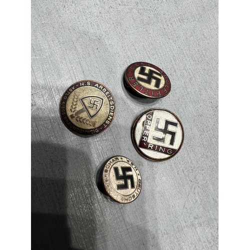 629 - 4 reproduction Nazi badges