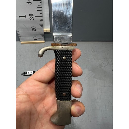 634 - German army knife in metal sheath