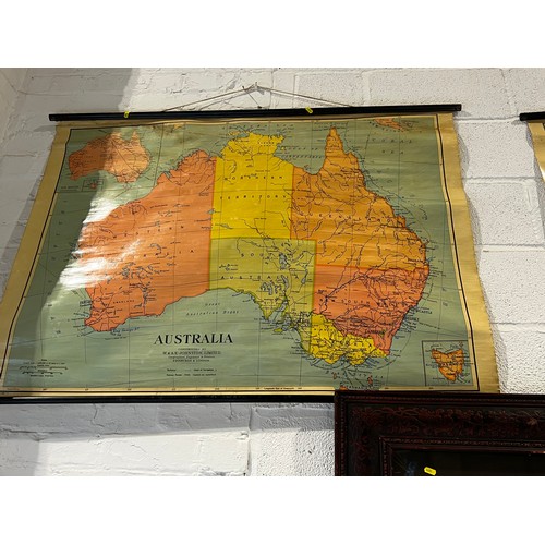 642 - Pair of large maps of Australia