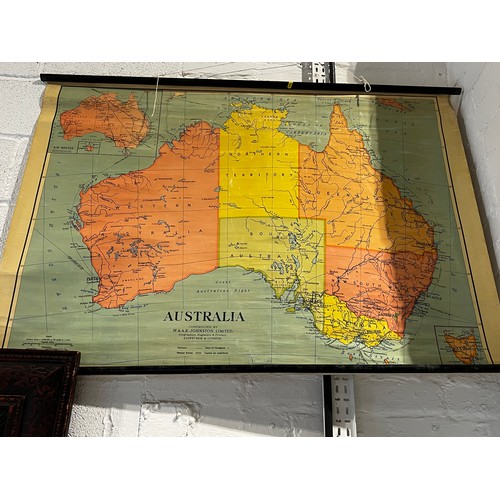 642 - Pair of large maps of Australia