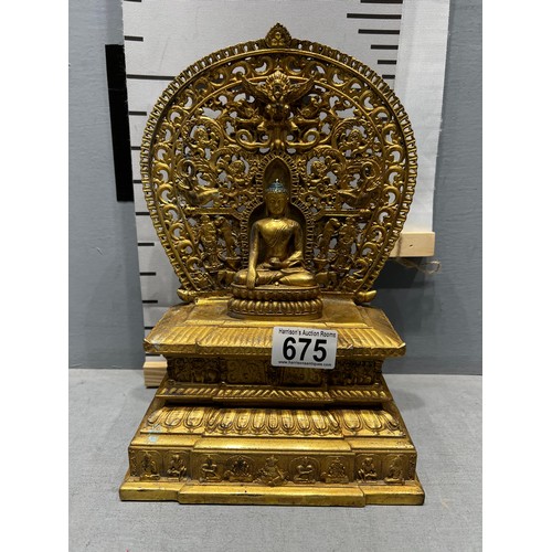 675 - Gilt bronze God figure