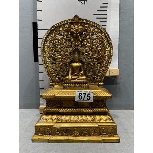 675 - Gilt bronze God figure