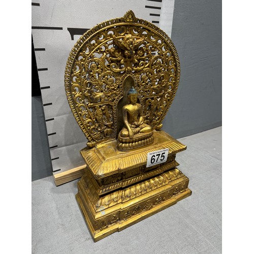 675 - Gilt bronze God figure