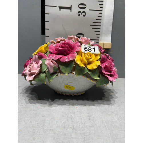 681 - Royal Albert 'old country rose' roses flower bowl centerpiece