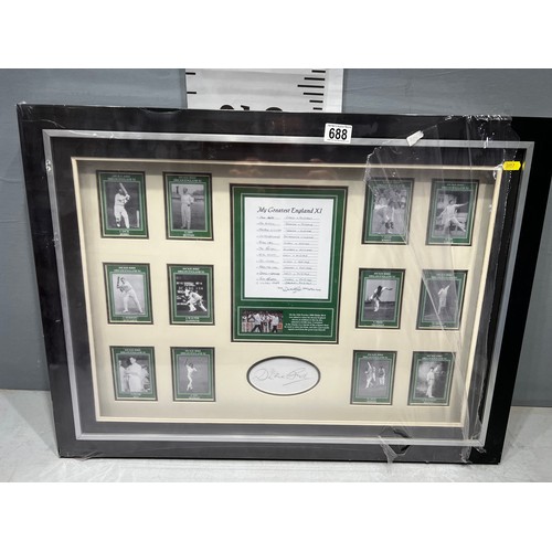 688 - My Greatest England framed cricket pictures