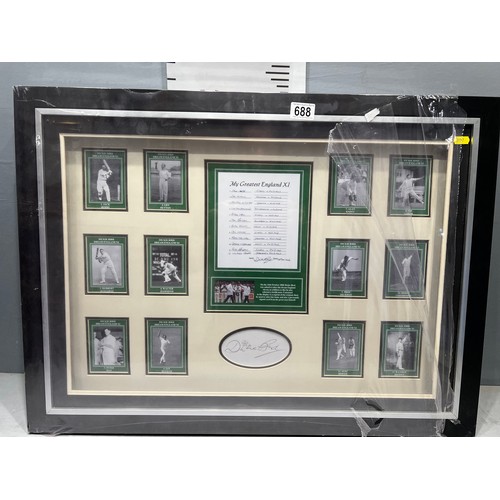 688 - My Greatest England framed cricket pictures