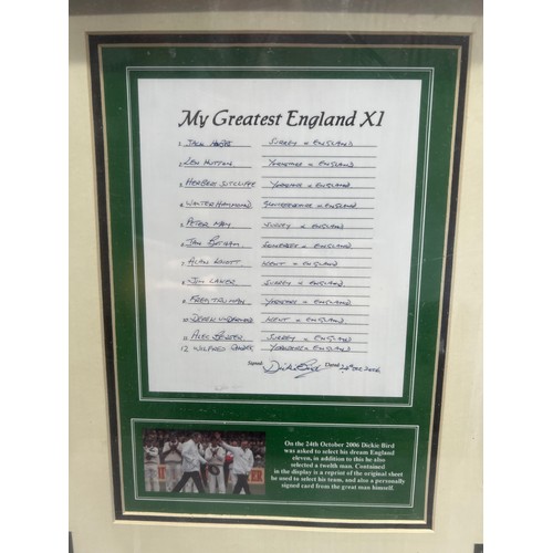 688 - My Greatest England framed cricket pictures