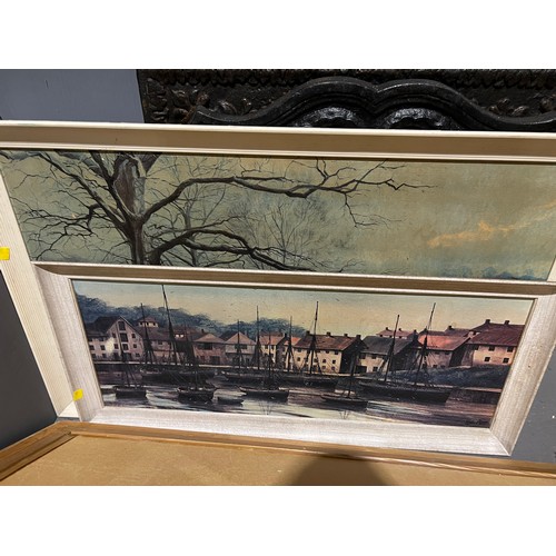 692 - Large gilt frame picture + 2 other pictures