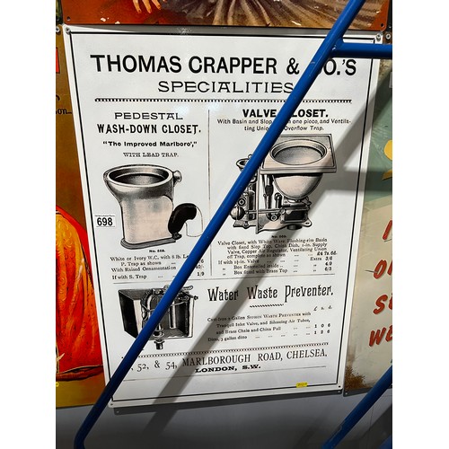 698 - 'Thomas Crapper + Co's' Tin sign