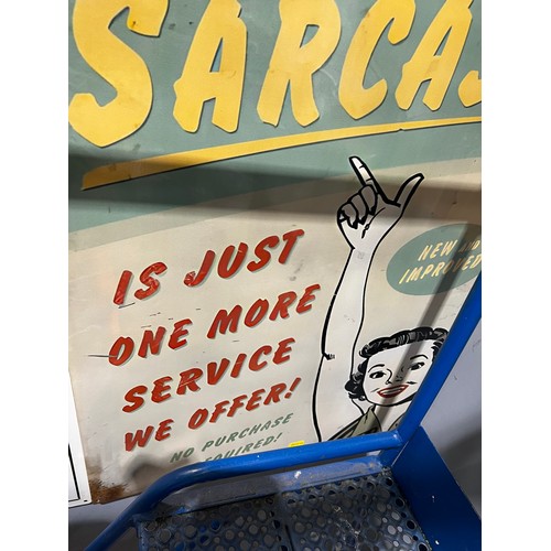 699 - 'Sarcasm' Tin sign