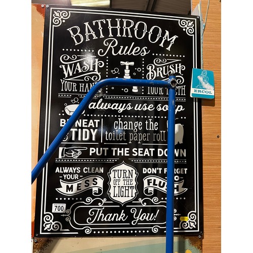 700 - 'Bathroom Rules' sign