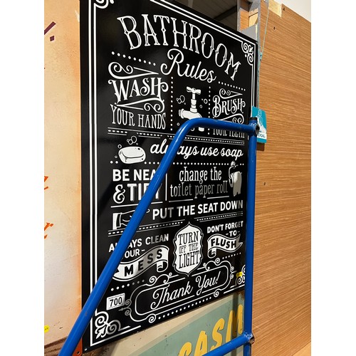 700 - 'Bathroom Rules' sign