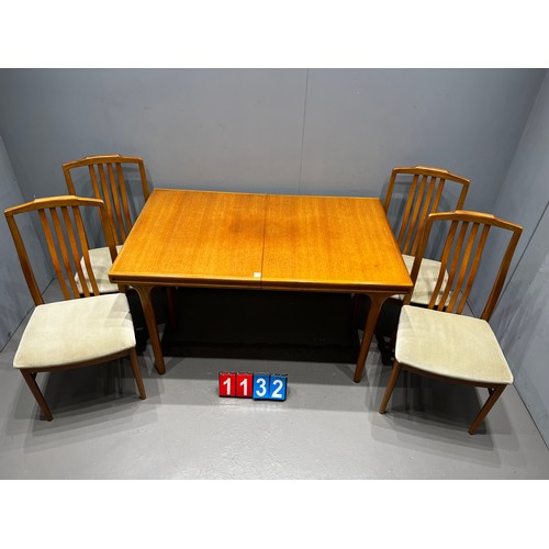 1132 - Beithcraft teak table + 4 chairs