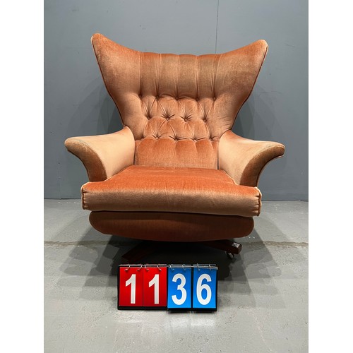 1136 - G-Plan mid century butterfly chair. Model 6250