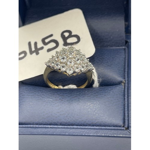 645B - 9ct gold dress ring. Size J. approx 2.4g gross