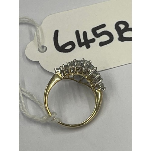 645B - 9ct gold dress ring. Size J. approx 2.4g gross