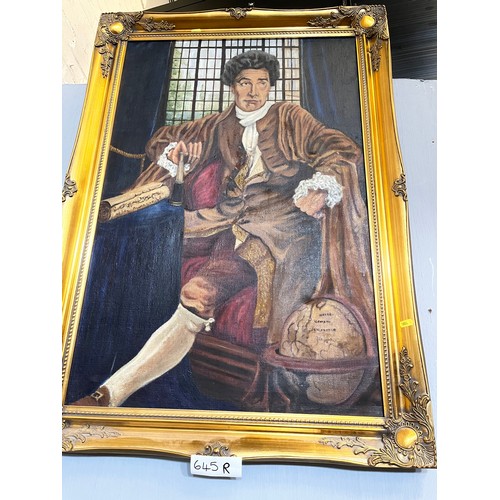 645R - Superb oil on canvas 'Victorian Gentleman seated'