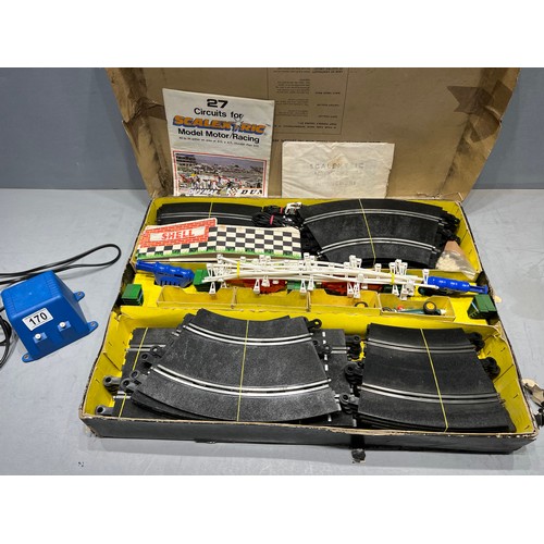 170 - Vintage boxed scalextric 4 in 1 model motor racing + transformer