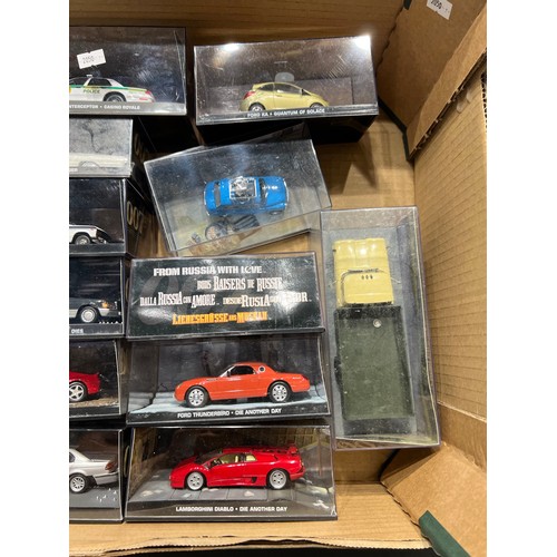 181 - 17 Boxed 007 James bond model cars from films gold finger, dr no etc