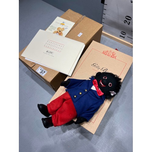 197 - Box steiff golly boy ltd edition with box & certificate