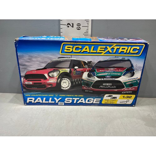 222 - Boxed scalextric rally stage racing car set