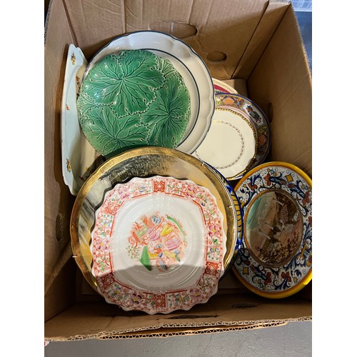 12 - 3 boxes pottery inc Denby + oriental dinnerware etc