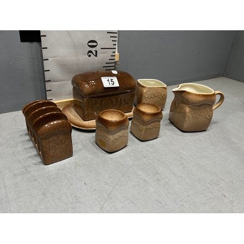 15 - Carltonware 'Hovis' breakfast set