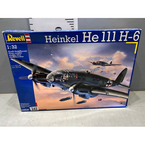 242 - Revell heinkel he 111 H-6 model kit WW2 fighter plane