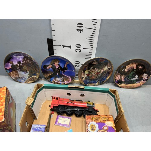 260 - Box harry potter figures plates etc some in original boxes