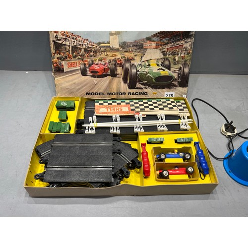 276 - Vintage scalextric model motor racing set with power pack