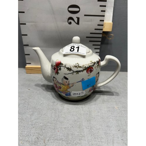 81 - Chinese porcelain tea pot