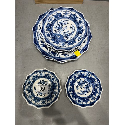 99 - Quantity of Kraak ware plates. Small medium and large