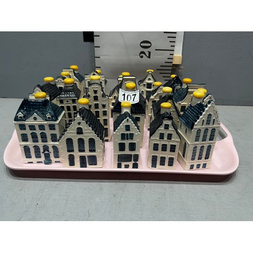 107 - 21 Bols KLM houses no. 48 - 68 ( most with contents )