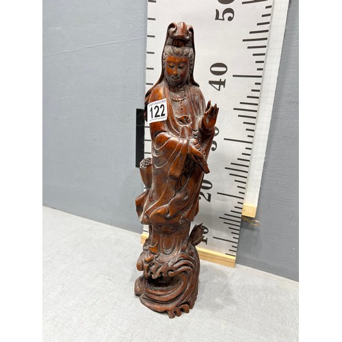 122 - Chinese wood Guanyin figure